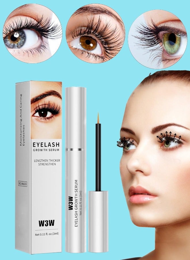 Eyelash Growth Serum for Longer Thicker Lashes and Brows Natural Plant Extracts Hypoallergenic Formula and Effective Stimulate Lash Growth Eyelash Enhancement Serum 3ml