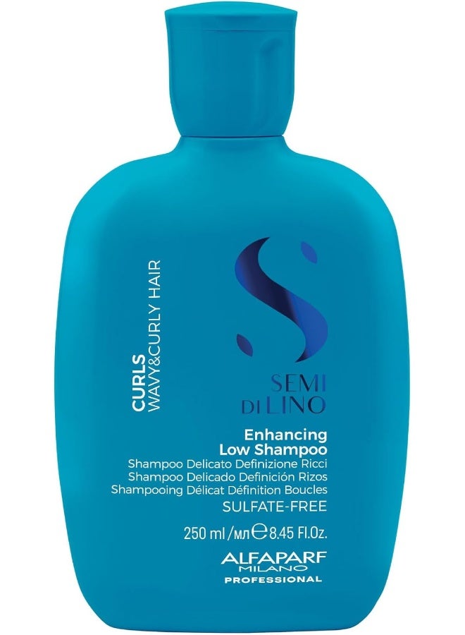 Semi Di Lino Curls Enhancing Shampoo 250ml | Gentle Shampoo for Curly Hair, Hydrates, Enhances Curl Definition And Controls Frizz