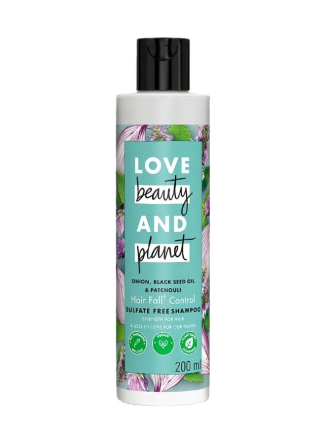 Onion Black Seed And Patchouli Hair Fall Control Sulphate And Paraben Free Shampoo 200 ml