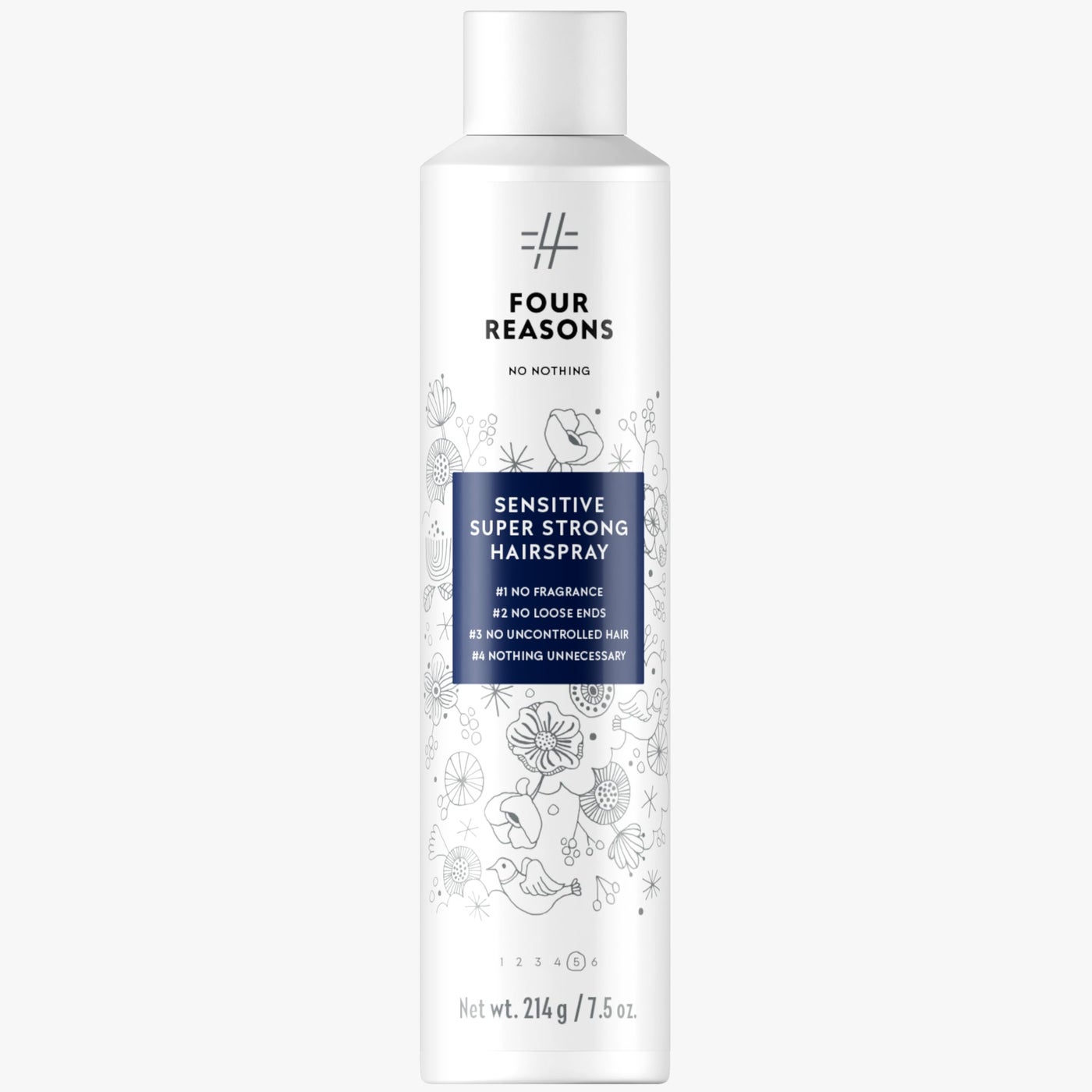 No nothing Sensitive Super Strong Hairspray, Unscented & Hypoallergenic Finishing Spray for Sensitive Scalp, Extra Strong Hold Hair Spray for Women, Humidity & UV Protection, 7.5 oz