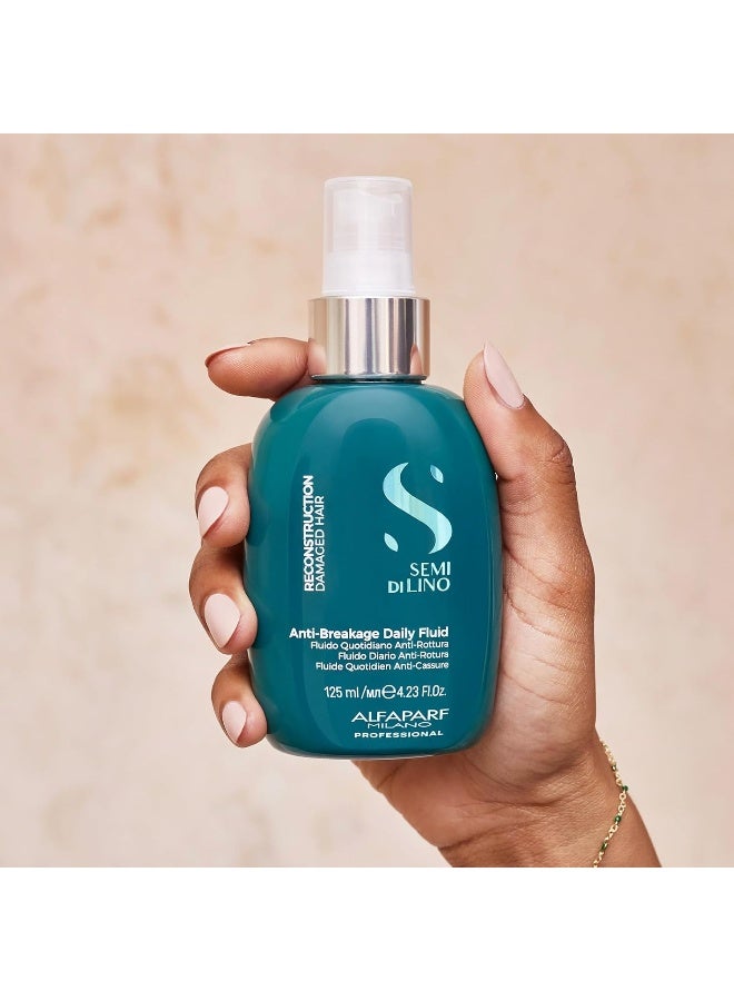 Semi Di Lino Reconstruction Anti-Breakage Daily Fluid 125ml | Leave-In Treatment for Damaged Hair, Strengthens Hair Fibers, Reduces Breakage And Improves Elasticity - image 3