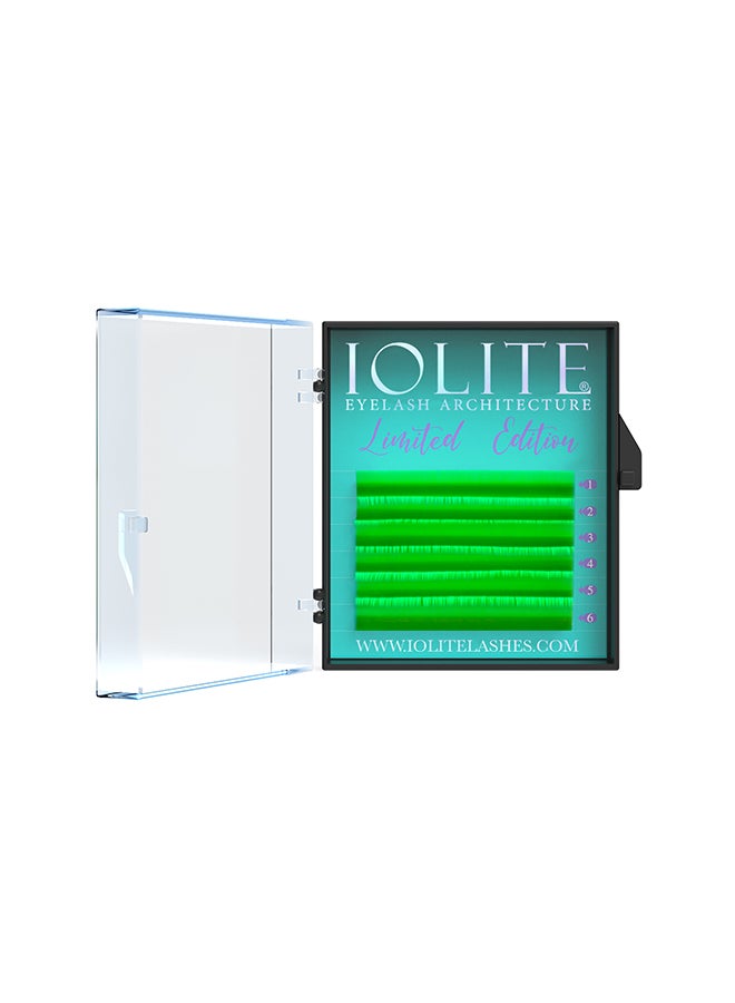 Colored Classic Lashes Eyelashes Ombre Flurescent Green C Curl 7T Mix3