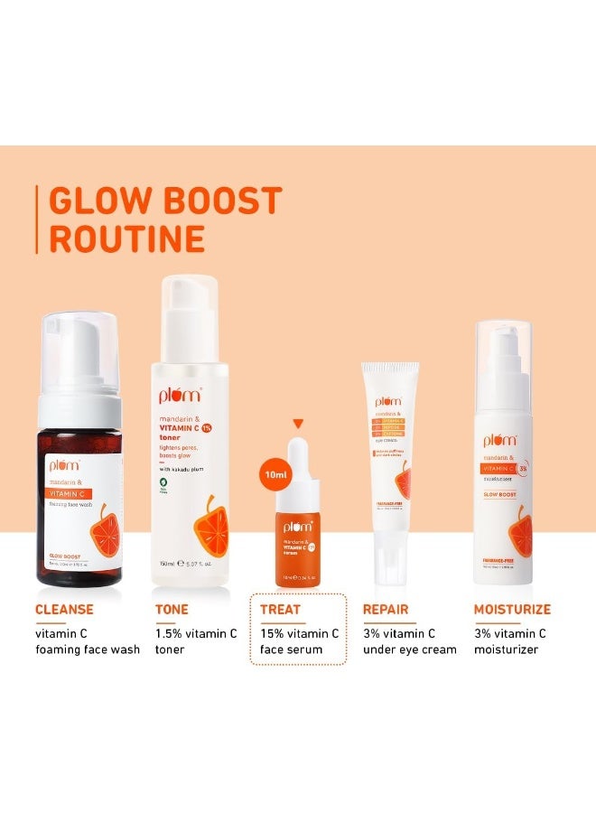 Mandarin And 15% Vitamin C Glow Boost Face Serum 30ml | With Japanese Mandarin And Kakadu Plum | For Dark Spots, Pigmentation And Skin Glow, 1.01 fl oz - image 7