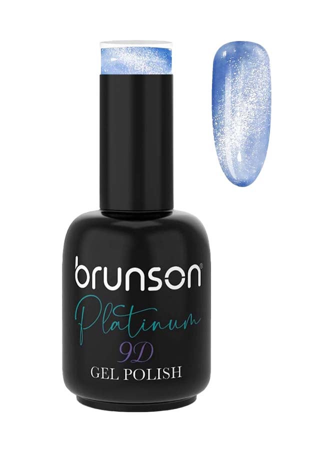 Platinum Cat Eye Shiny Holographic 9D, Glitter Soak Off Gel Nail Polish BSM514