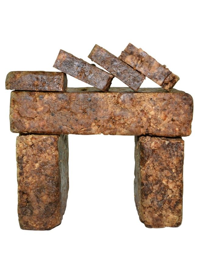 Raw African Black Soap Bar 8 Oz 100% Pure Natural From Ghana Acne Treatment Aids Against Eczema & Psoriasis Dry Skin Scars And Dark Spots Great For Pimples Blackhead Face & Body Wash