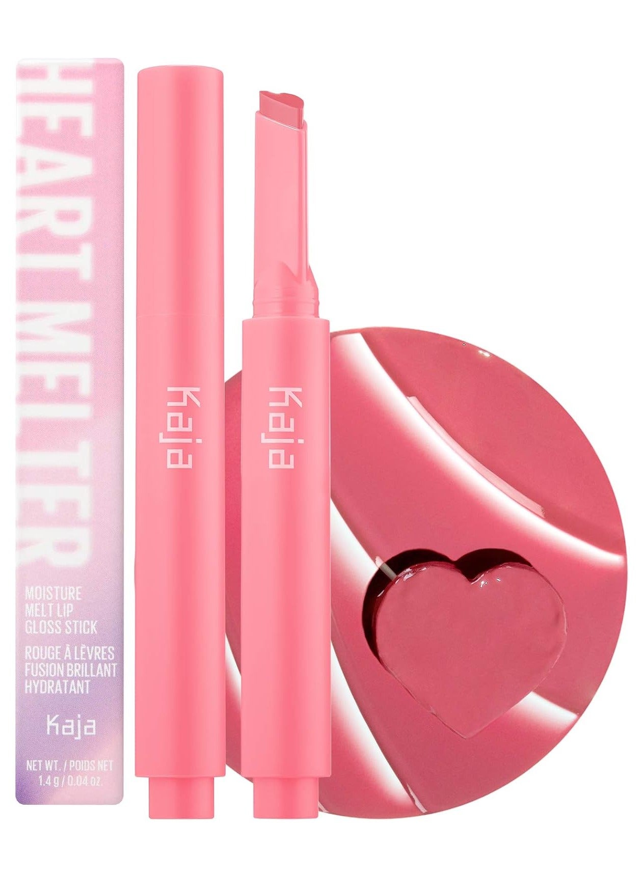 Heart Melter Lip Gloss – Sweet Talk - Peach Gloss Stick with Moisturizing Oils, Lightweight Non-Sticky Vegan K-Beauty Lip Color,0.04 Oz