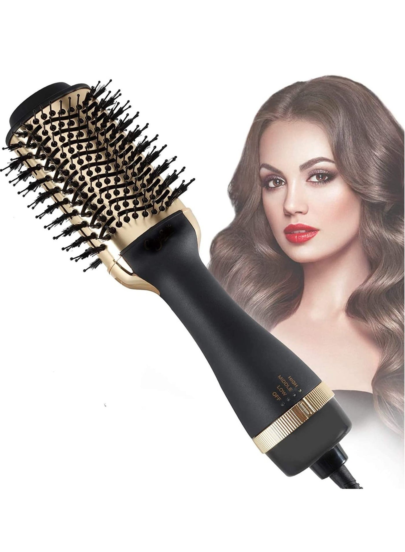 Hair Dryer Brush Blow Dryer Brush in One, Hair Dryer and Styler Volumizer Professional 4 in 1 Hot Air Brush, Negative Ion Anti-Frizz Blowout Hair Dryer Brush for Drying, Straightening, Curling, Salon