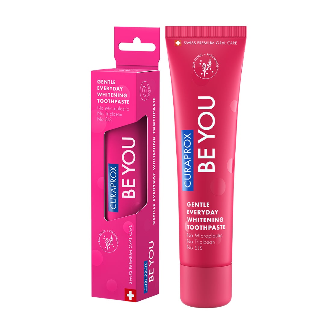 Be You Gin Tonic + Persimmon Toothpaste | 60ml Red Gel | Gentle Whitening Toothpaste with Fluoride | SLS-Free, Microplastic-Free, Triclosan-Free | Refreshing Oral Care for Sensitive Teeth