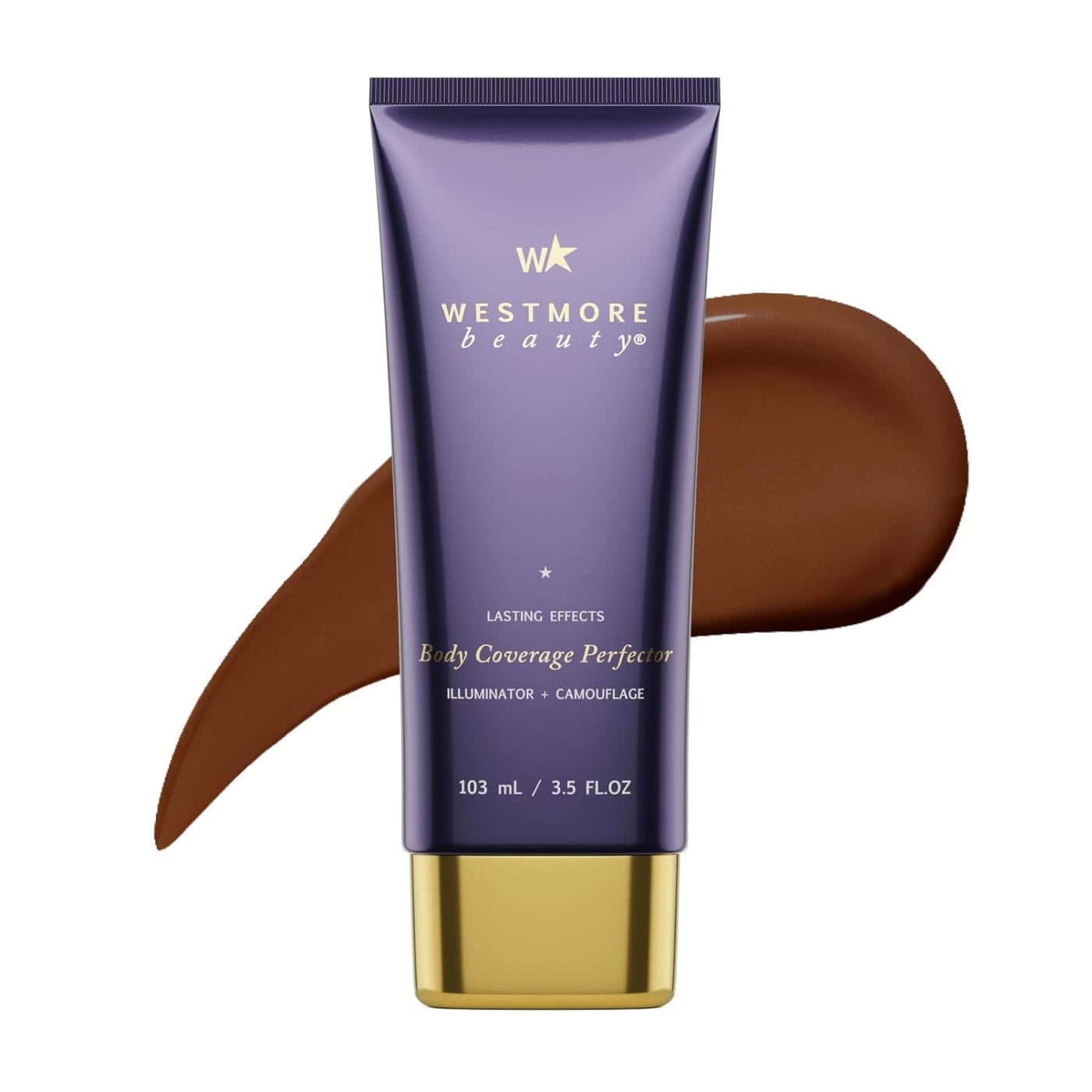 Westmore Beauty Body Coverage Perfector â€“ Waterproof Leg & Body Makeup - Tattoo Cover Up Makeup - 3.5 Oz (Deep Radiance)