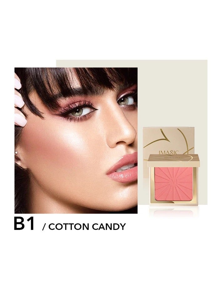 IMAGIC Radiant Highlighter & Blusher Palette | Illuminate & Add a Natural Flush | Buildable, Blendable Glow for All Skin Tones (B1 COTTON CANDY)