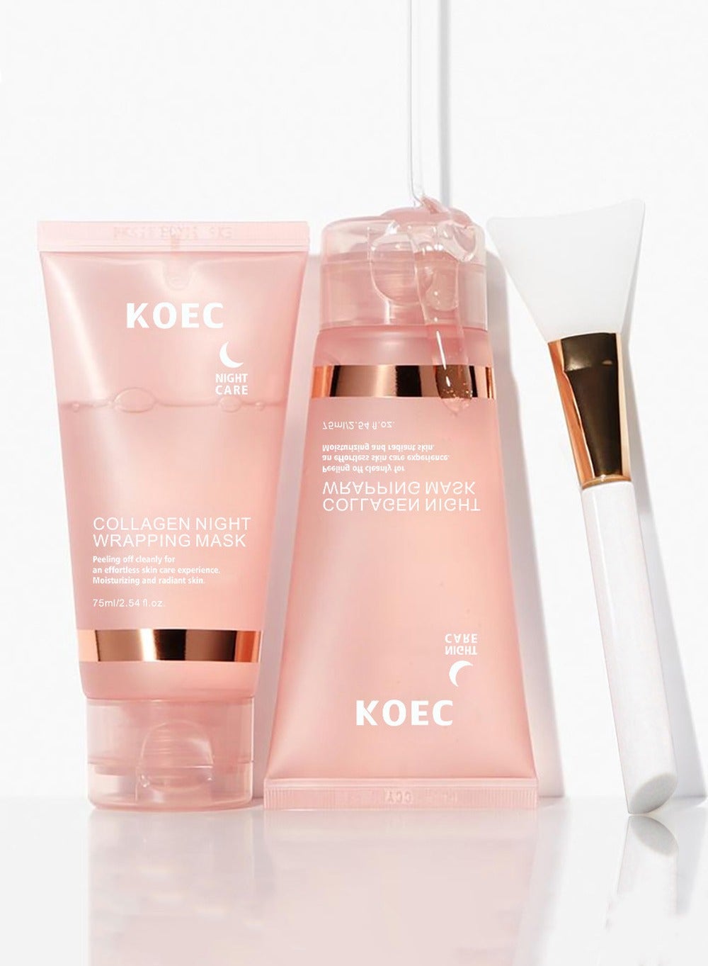 Collagen Night Wrapping Mask Peel Off Masks for Overnight Sleeping to Reduce Wrinkles, Fine Lines, Maintain Skin Elasticity, 75ml