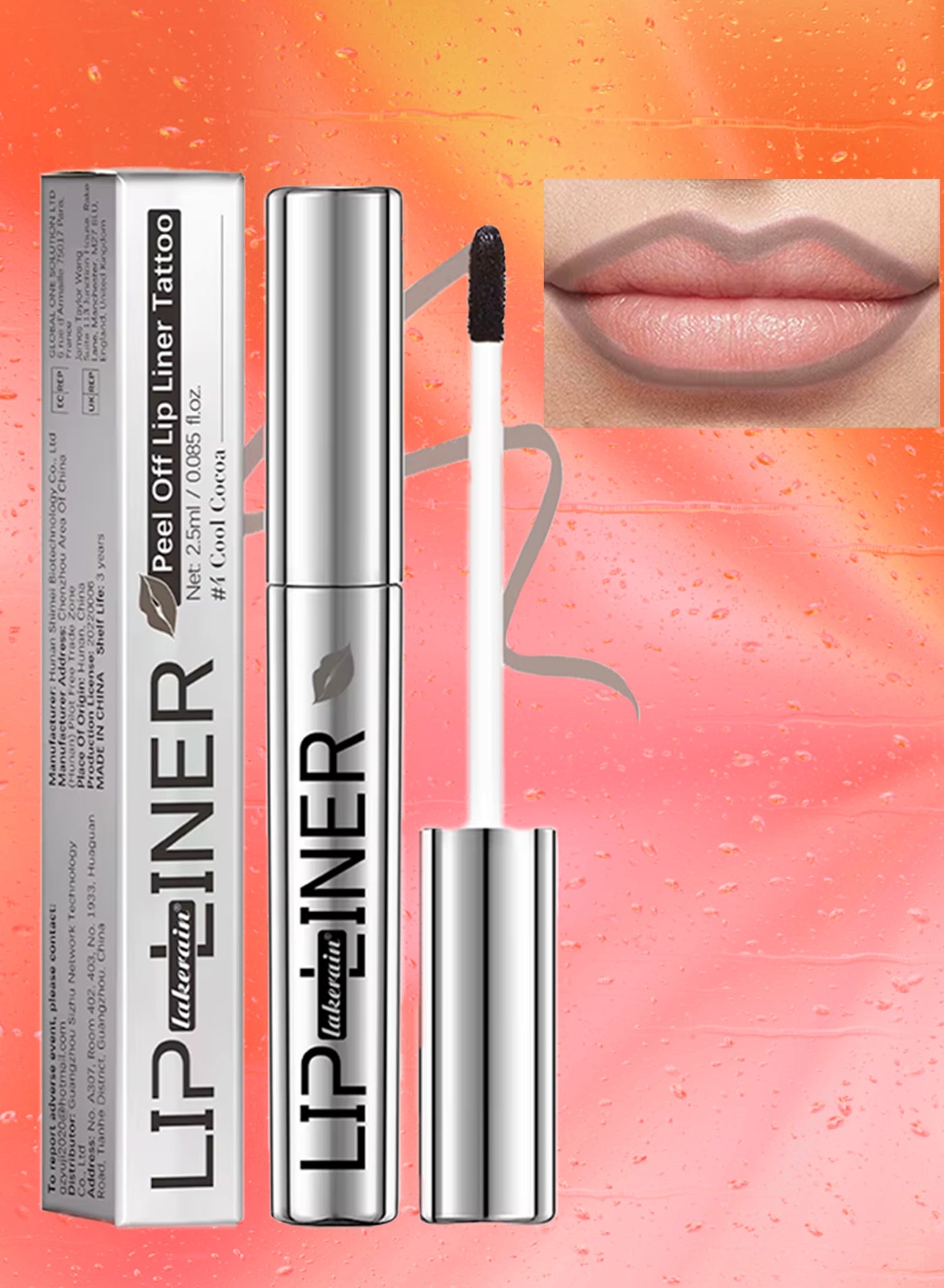 Peel Off Lip Liner Tattoo Peel Off Lip Stain Long Lasting Lip Stain Peel Off Infused with Hyaluronic Acid and Vitamin E Waterproof Long Lasting Highly Pigmented Matte Lip Tint Neutral Mauve 04