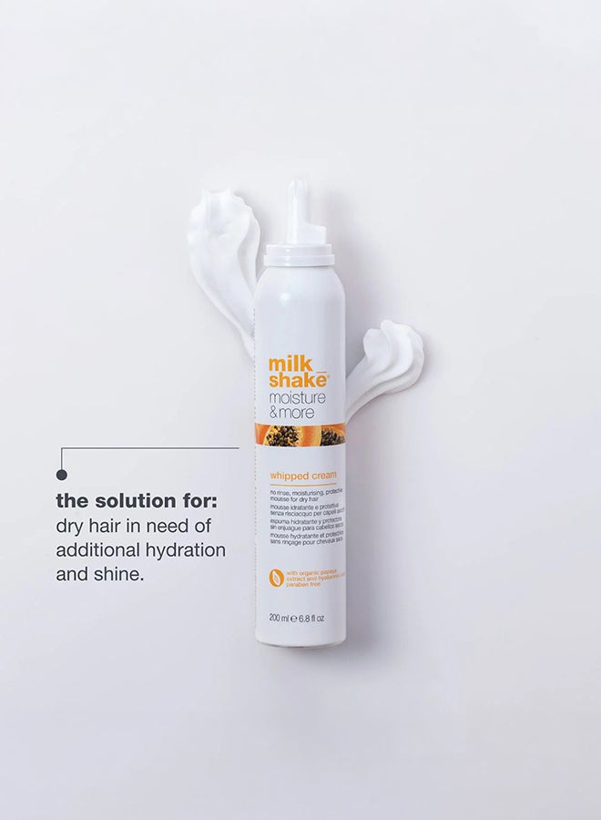 Lightweight, No-Rinse Whipped Cream Leave-In Conditioner - Deeply Hydrates, Adds Shine & Controls Frizz with Milk Proteins & Hyaluronic Acid (200 ml) - image 2