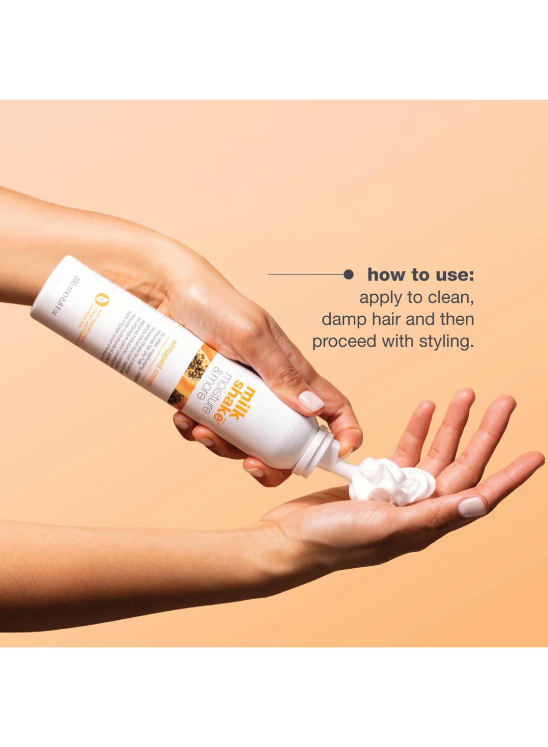 Lightweight, No-Rinse Whipped Cream Leave-In Conditioner - Deeply Hydrates, Adds Shine & Controls Frizz with Milk Proteins & Hyaluronic Acid (200 ml) - image 7