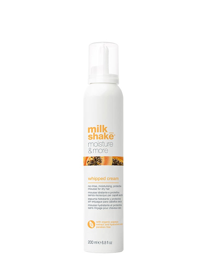 Lightweight, No-Rinse Whipped Cream Leave-In Conditioner - Deeply Hydrates, Adds Shine & Controls Frizz with Milk Proteins & Hyaluronic Acid (200 ml)