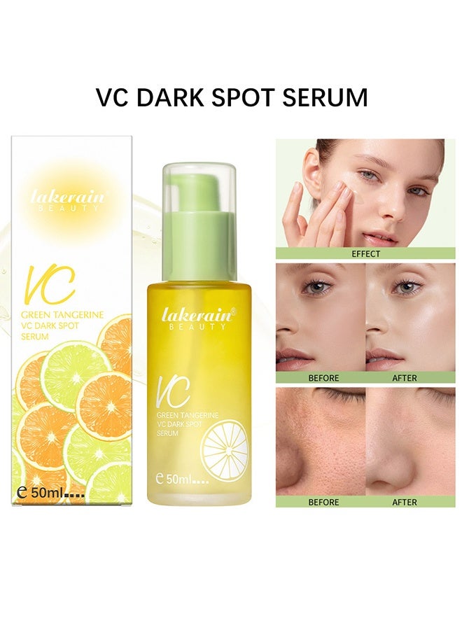 Green Tangerine Vitamin C Face Serum Anti Aging Serum with Orange Extract and Niacinamide Reduce Dark Spots Acne Fine Lines and Wrinkles Hydrating Moisturizing Brightening Serum 50ml