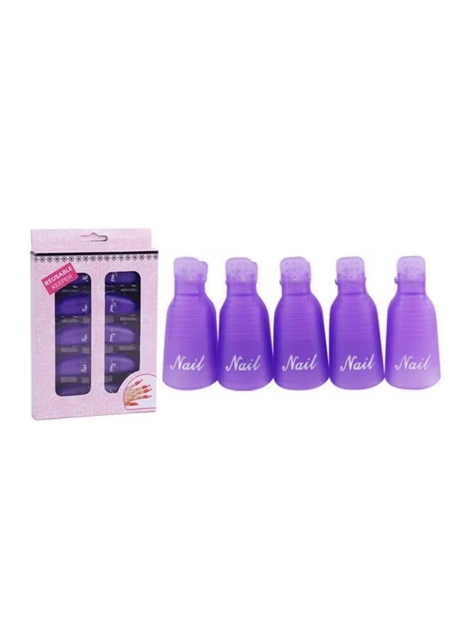 10-Piece Nail Polish Wrap Set Purple