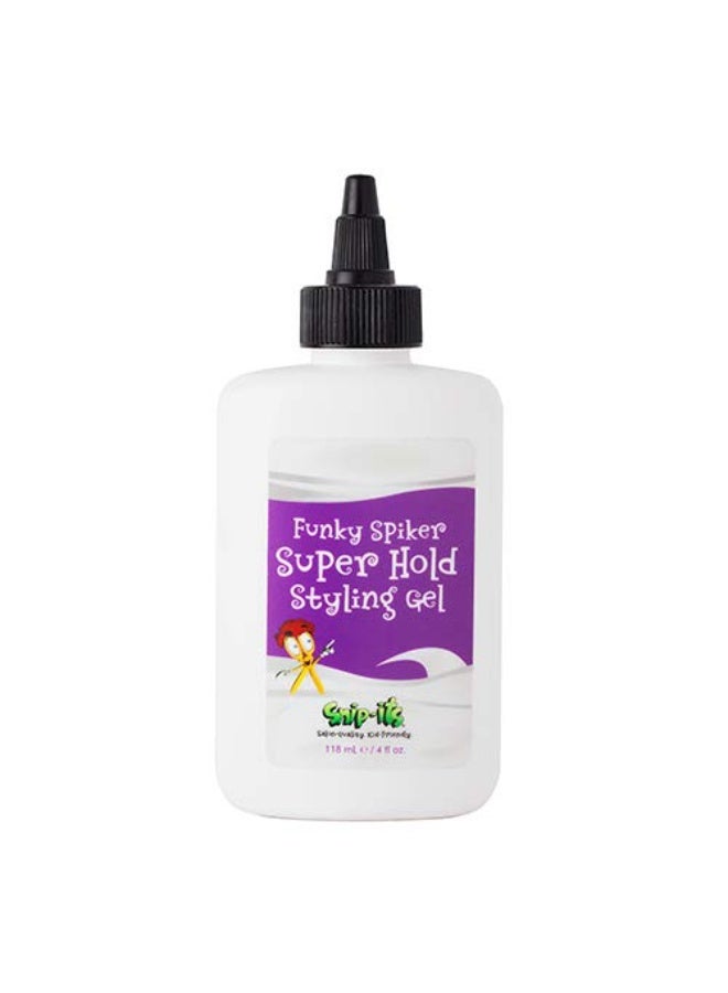 Snip-its Funky Spiker Kids Hair Gel for Boys - 4oz, Super Hold, No Flake Styling for Natural Hair - Salon Quality, Made in USA