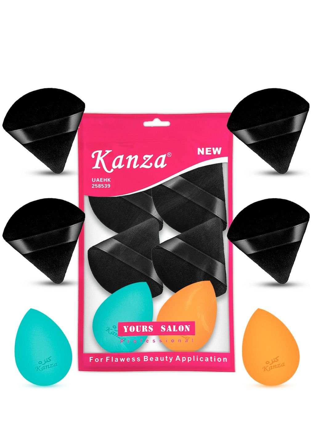 6 Pcs Makeup Sponge Set Triangle Powder Puff Set Blender Beauty Kit Puff Triangle Makeup Puff Set and Beauty Foundation Triangle Wedge Perfect with Foundation Powder and Cream