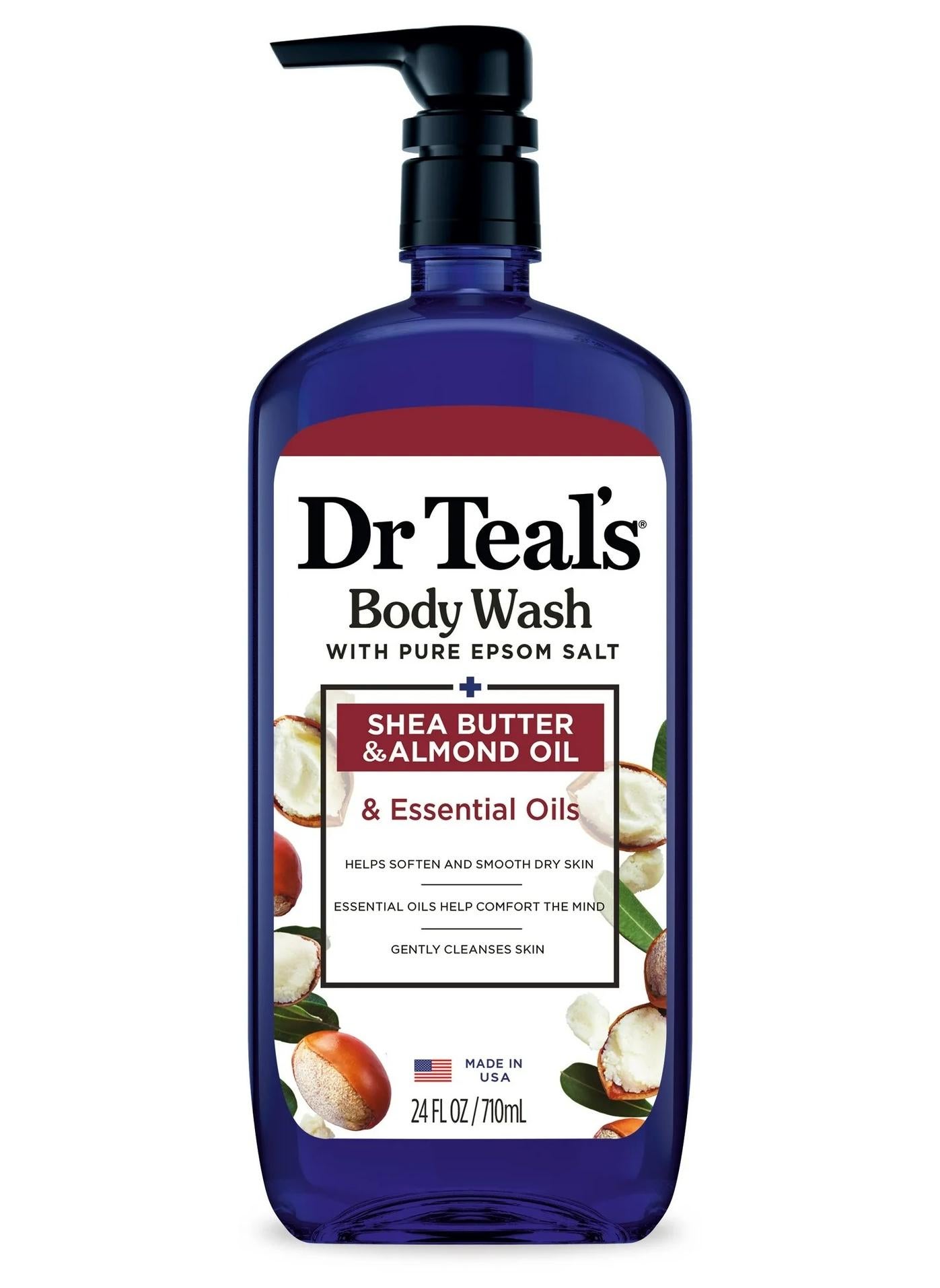 Body Wash with Pure Epsom Salt, Shea Butter and Almond Oil, 24 Oz