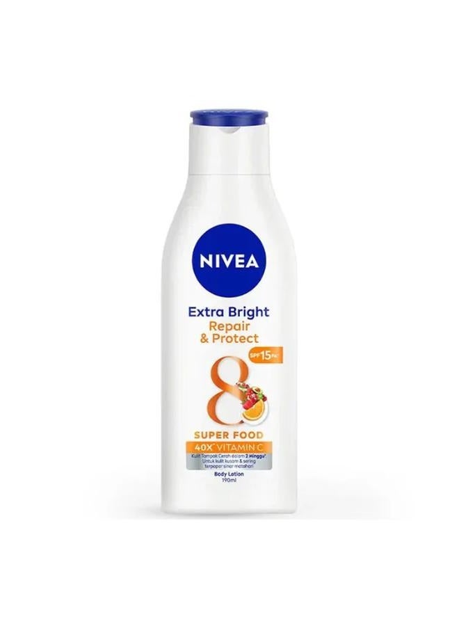 Extra Bright Repair Protect Body Lotion, 40X Vitamin C from 8 Superfoods SPF30,100 ml