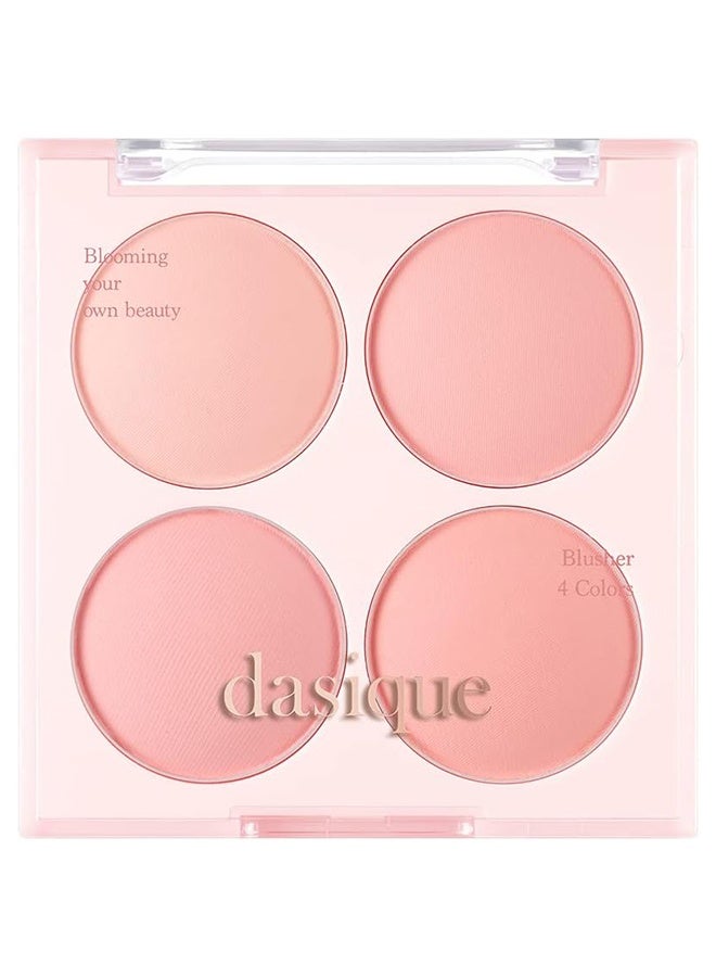 Blending Mood Cheek, 4 Blendable Shades in Lightweight Smooth Powder, 4 Colour Blush Palette, Vegan, 16.8g (07 Candy Berry)
