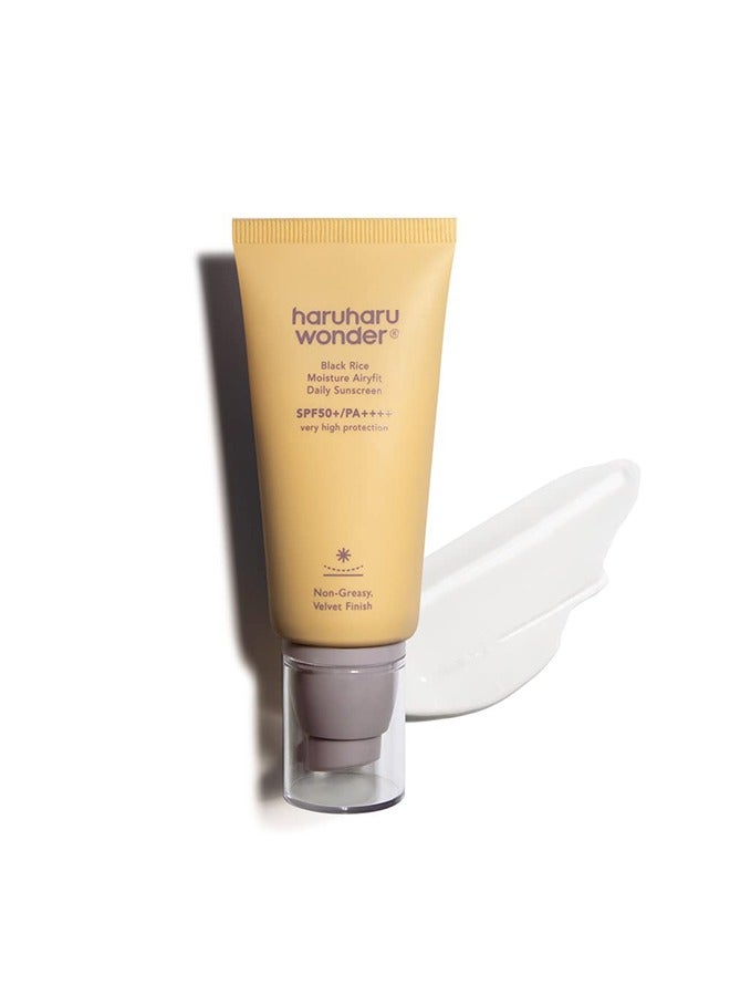 Black rice Moisture Airyfit Daily Sunscreen  - SPF 50+ High Protection UV