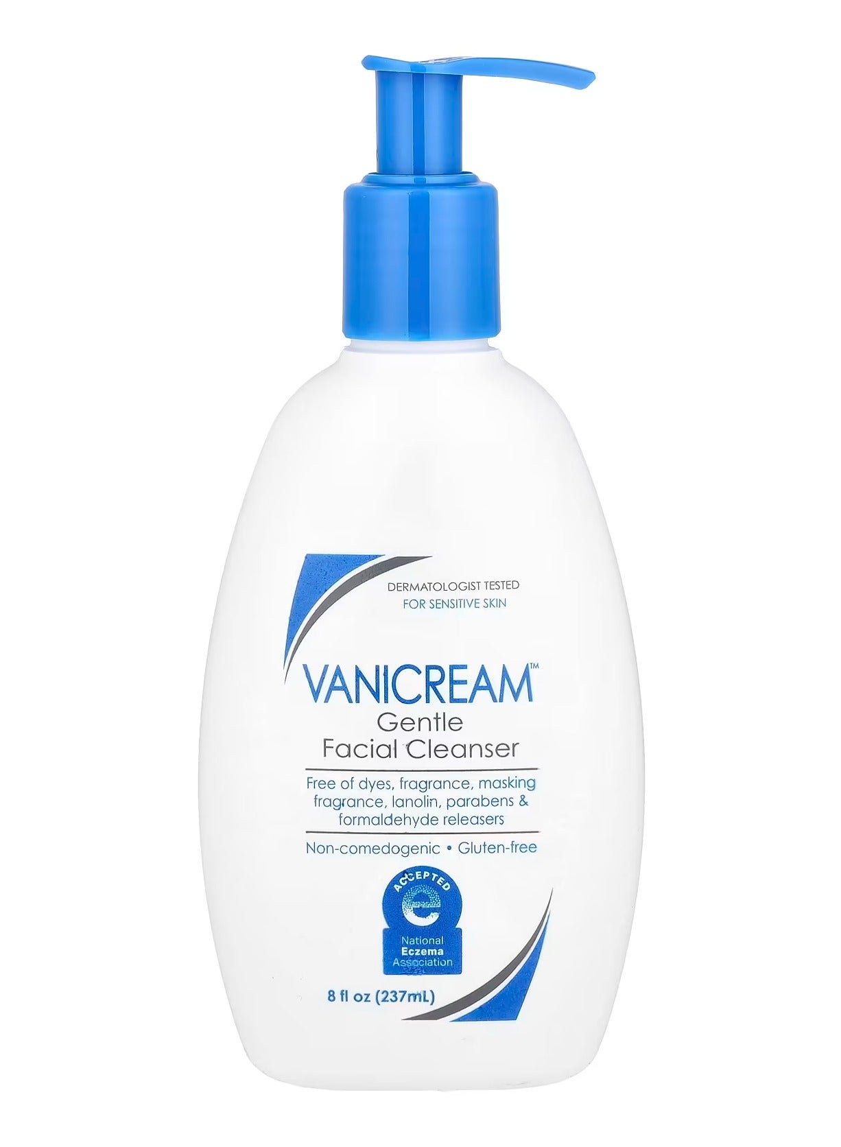 Vanicream, Gentle Facial Cleanser, For Sensitive Skin, Fragrance Free, 8 fl oz (237 ml)