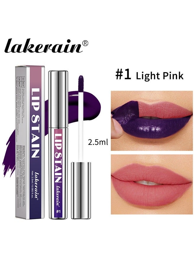 Lip Stain - Peel Off Lip Stain Lipstick Peel Off Lip Color Stain Long Lasting Lip Stain Peel Off Infused Sweat Proof Waterproof Long Lasting Highly Pigmented Matte Lipstick #01(Light Pink)