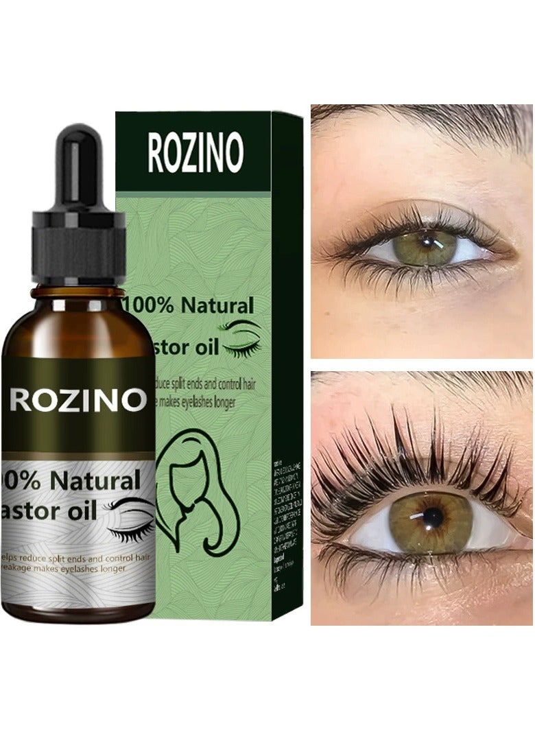 Castor oil eyelash essential oil eyebrow scalp care soft hair nourishing increase hair care massage essential oil