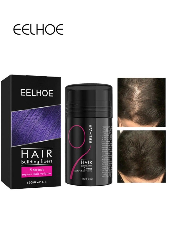 Hair Building Fibers- 5 Seconds Cover Hair Loss , Keratin Thicker Anti Hairs Loss Concealer Thickening Fiber Powders Growth , Conceals Hair Loss And Look Younger