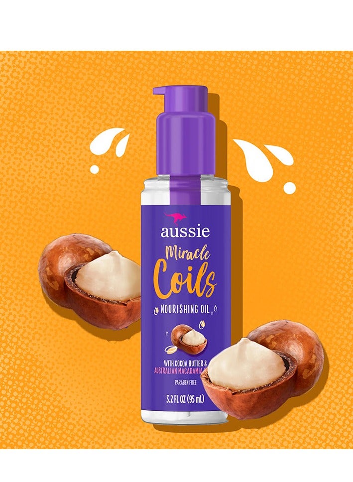 Miracle Coils Nourishing Oil with Cocoa Butter And Australian Macadamia Nut Oil 95 ML