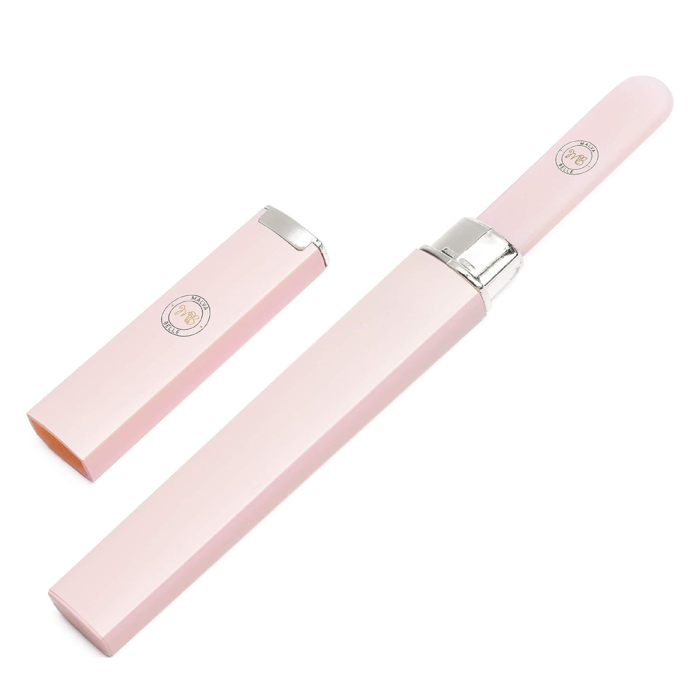 Malva Belle Best Crystal Glass Nail File for Women - File & Travel Case Set - Heavy Duty for Natural Nails, Gel - Professional Nail Shaper â€“ Nail Care Essentials - Pastel Pink 2mm