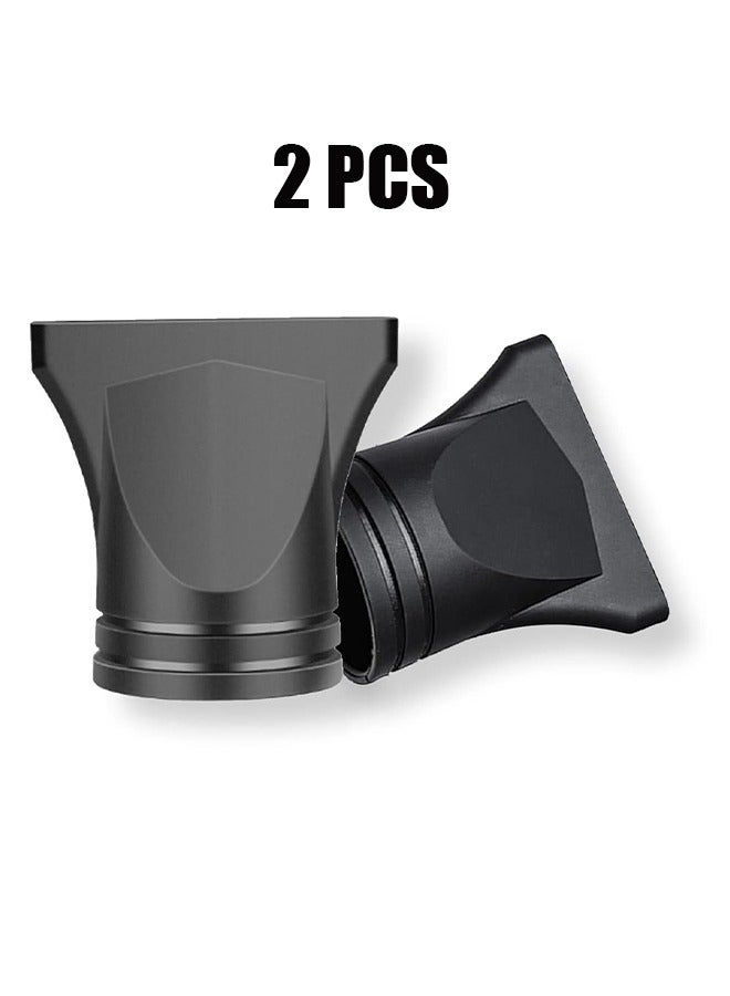 2Pcs Blow Dryer Attachment Not Universal Black Professional Plastic Hair Dryer Hair Dryer Attachment Dryer Nozzle Replacement Narrow Concentrator Blow Flat pecial for Diameter 4.35cm to 4.5cm