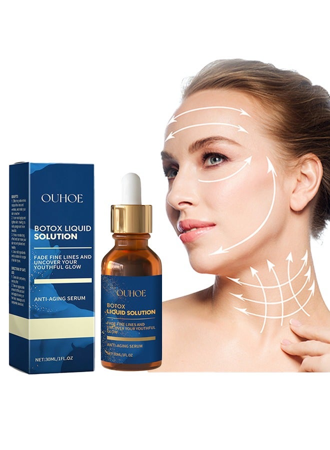 Botox liquid Solution, Anti-Aging Botox Liquid Solution Serum, Containing Aloe, Stock Solution Facial Serum, Vitamin C & E, Moisturize and Anti Wrinkles Facial Serum