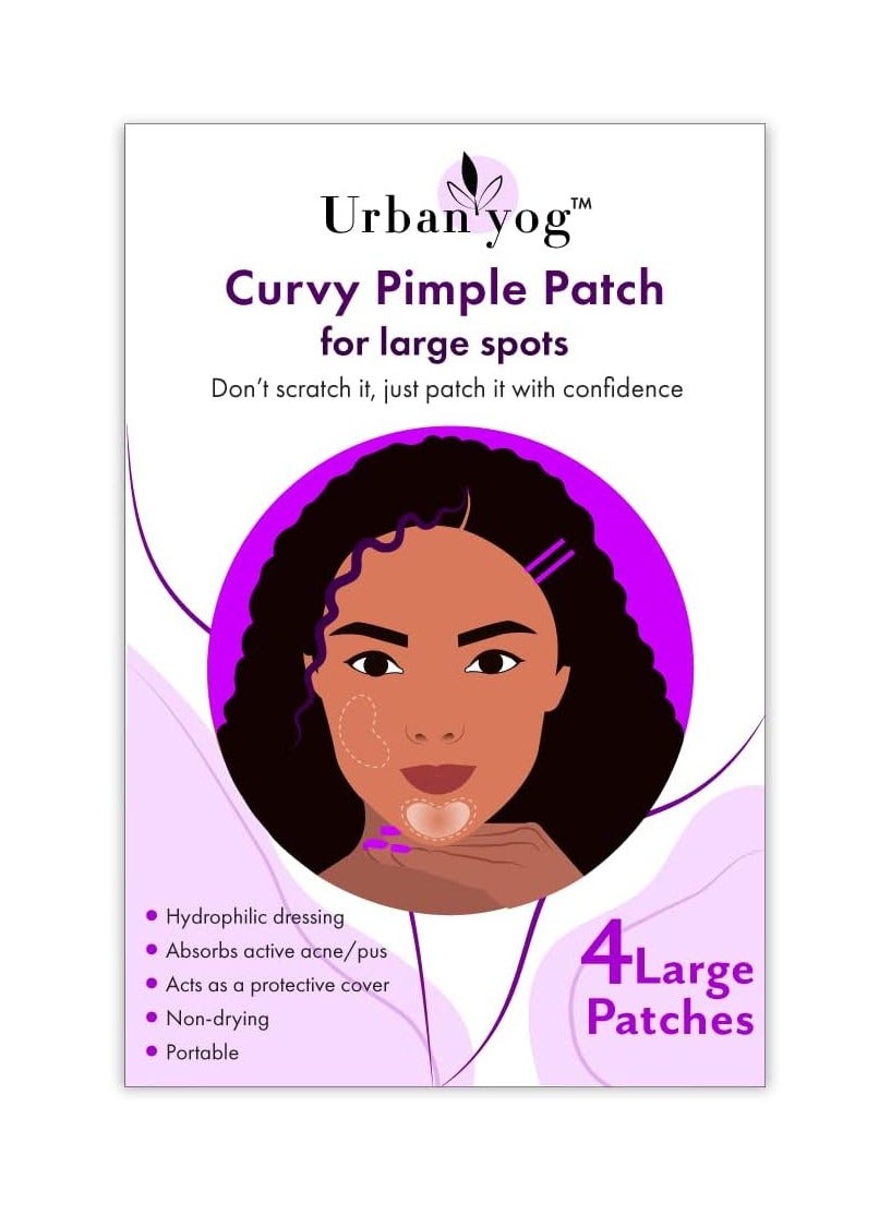 Urban Yog Acne Curvy Pimple Patch - Invisible Facial Stickers cover with 100% Hydrocolloid, Pimple/Acne Absorbing patch