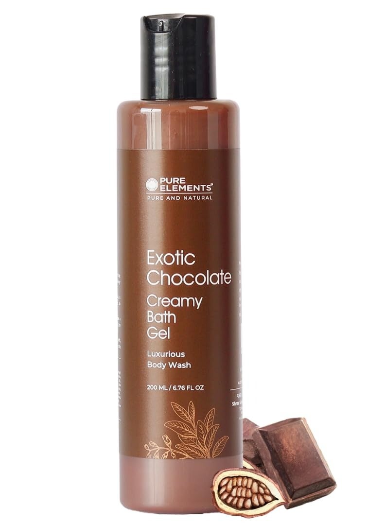 PURE ELEMENTS Exotic Chocolate Creamy Bath & Shower Gel - 200 ML