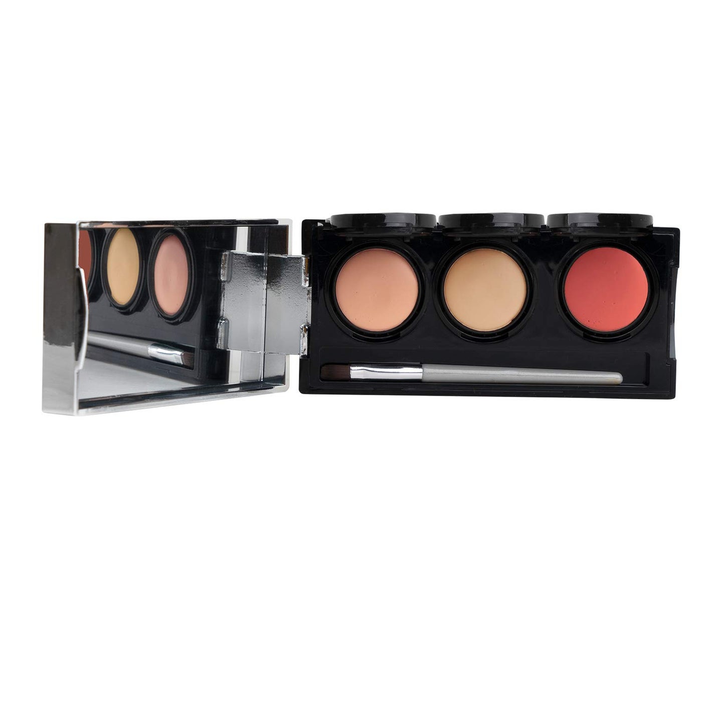 Dermaflage Tattoo Cover Up Makeup (Light) - Bruise Full Coverage Concealer - Full Coverage Waterproof Concealer for Bruise, Scar & Acne - Smudge Proof Body Makeup Palette with 3 Pro SFX Shades + Brush