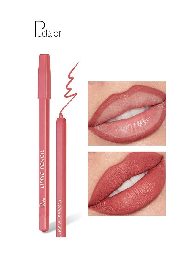 Lip Pencil Waterproof, Sweat-Proof and Colorfast Automatic Lip Liner Matte Multicolor Decorative Lip Liner,Natural Formula, High Pigment and Easier To Create Perfect Lip Makeup(09#)