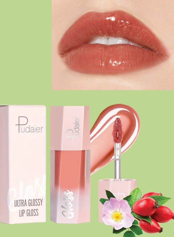Ultra Glossy Lip Gloss Diamond Matte Lip Oil Gloss Glitter Metallic Liquid Lipstick Glitter Shimmer Lip Glaze Shimmery Finish High Pigment Long Lasting Lip Gloss Tint Makeup 04