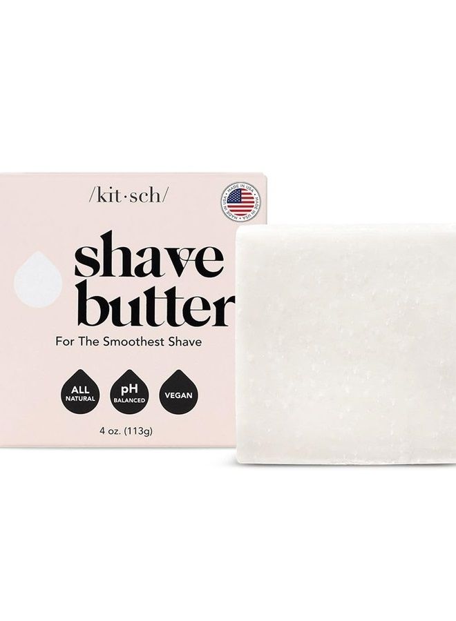 Smooth Shave Butter - Smoothing Shave Butter for Sensitive Skin | Hydrating & Nourishing with Clear Non Clog Formula | For All Skin Types | Smooth Shaving Butter for Women Legs, 4 oz