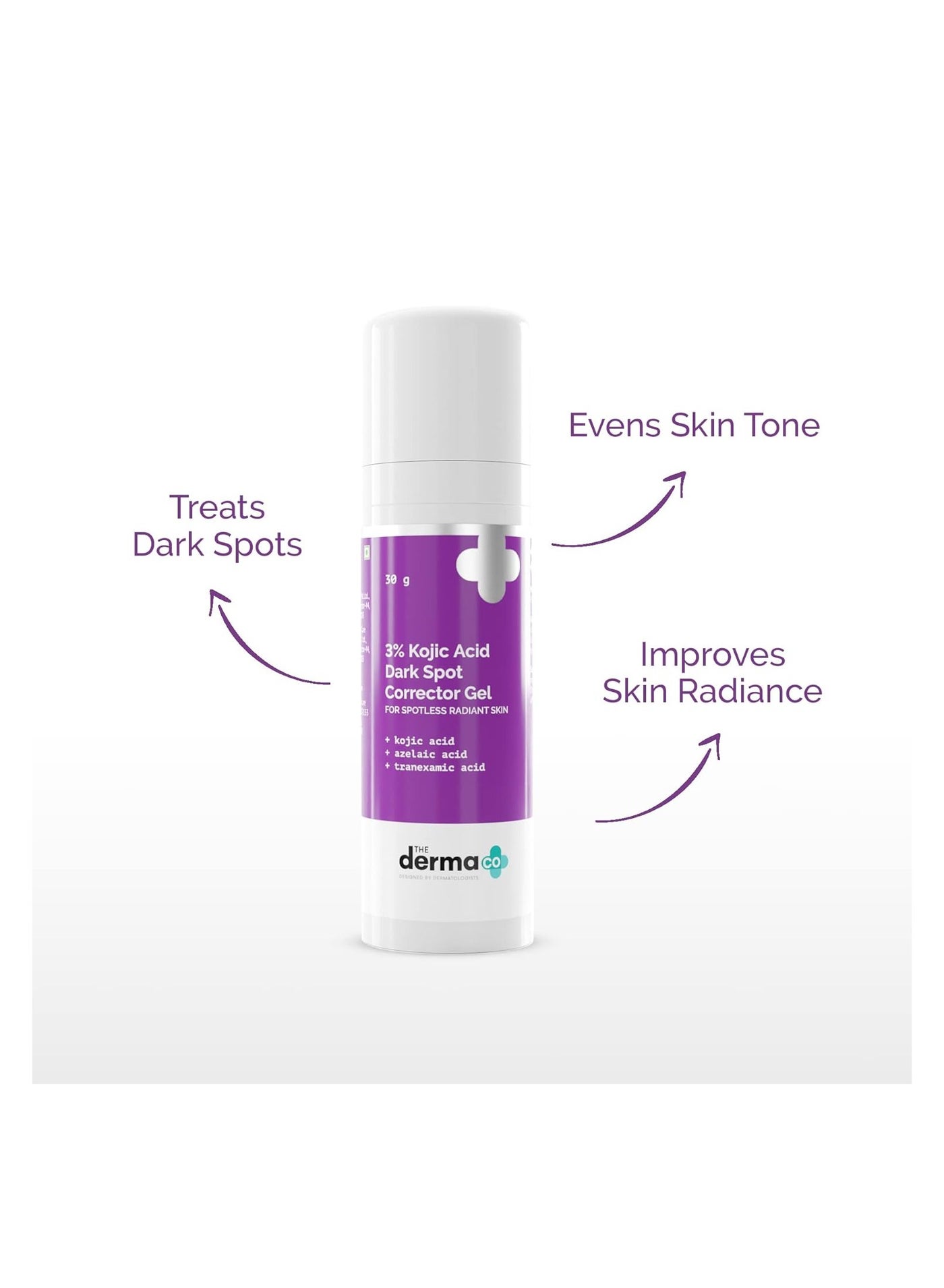 The Derma Co 3% Kojic Acid Dark Spot Corrector Gel for Spotless & Radiant Skin - 30g - image 3