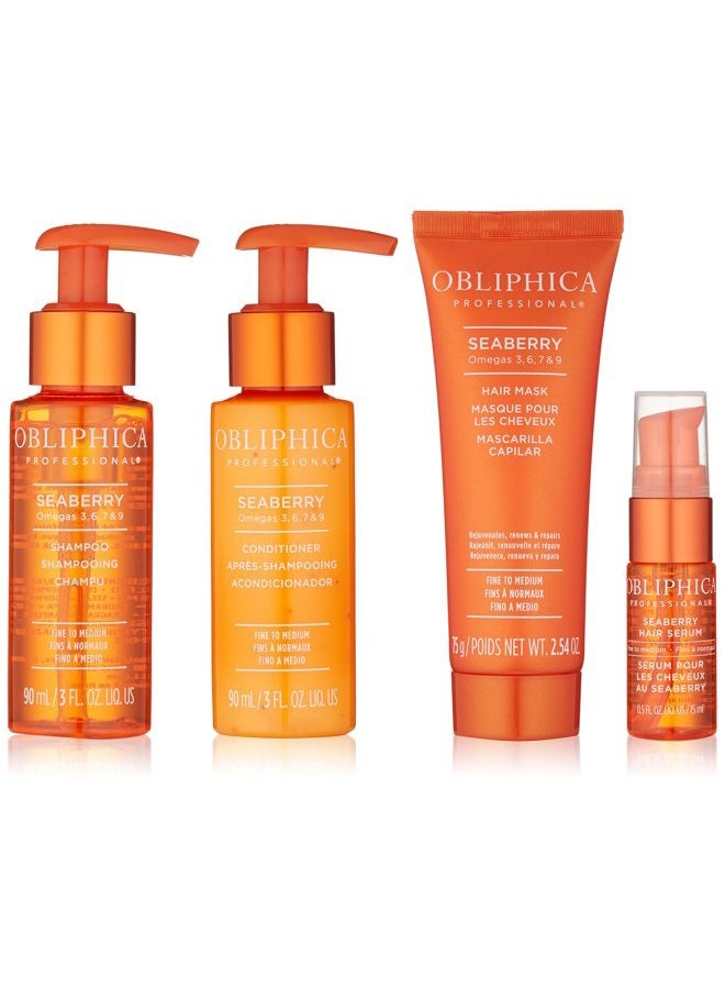Obliphica Seaberry Fine to Medium Travel Kit - Elevate Your Hair Care On the Go