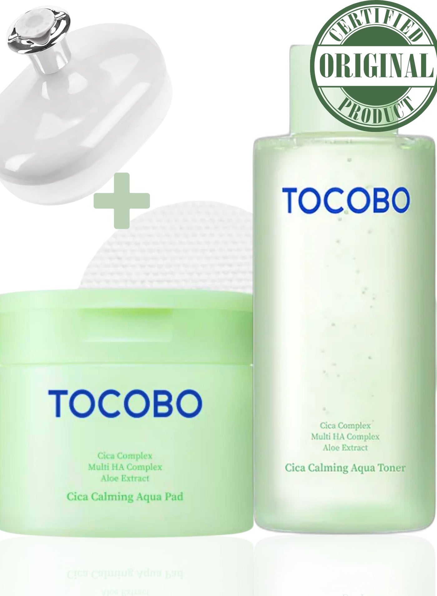 Sensitive & Irritated Skin Relief – Tocobo Cica Aqua Calming Toner & Cica Toner Pads – Hydrating, Redness-Soothing Duo