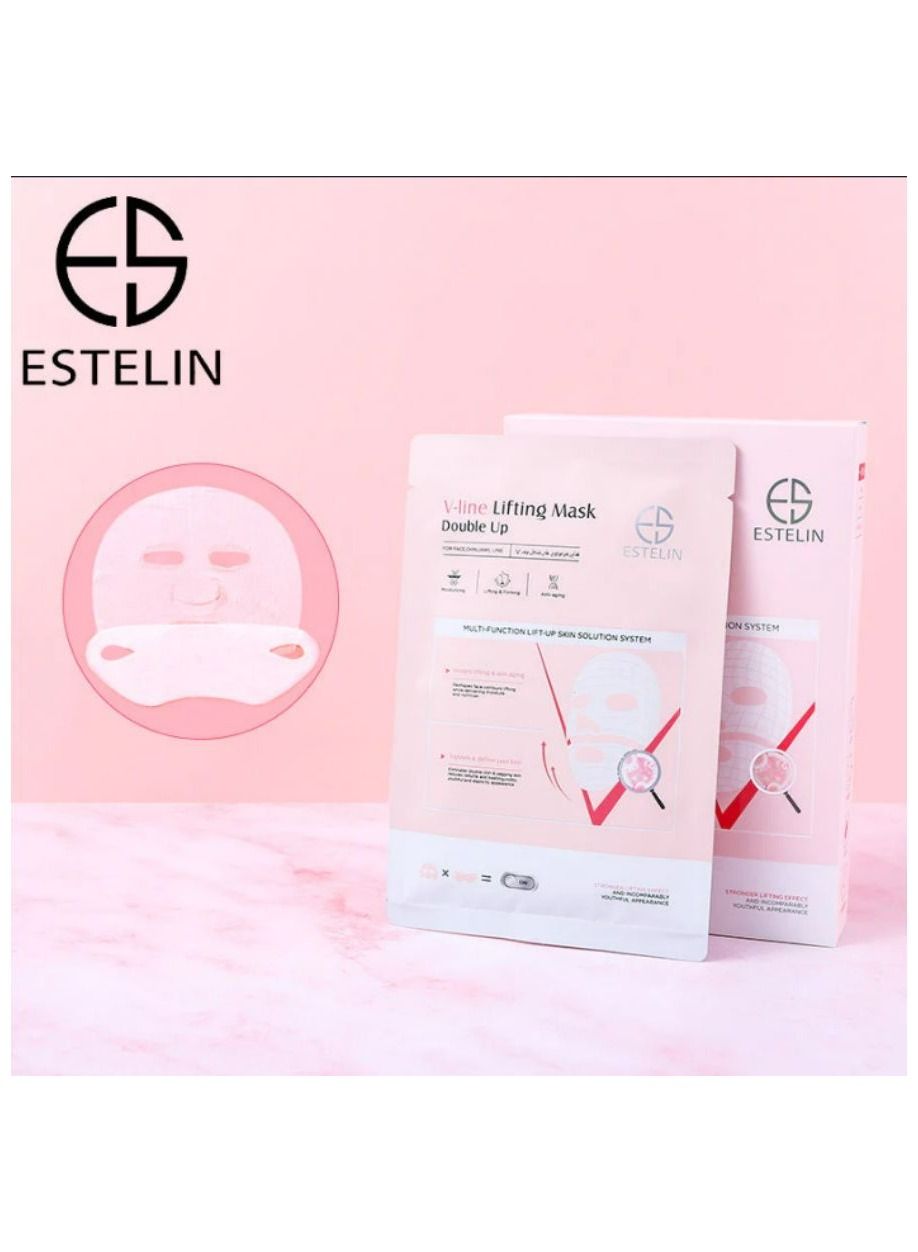 Double Up V-line Lifting Face Mask Chin Up Patch Lifting Mask 45 g 3pcs