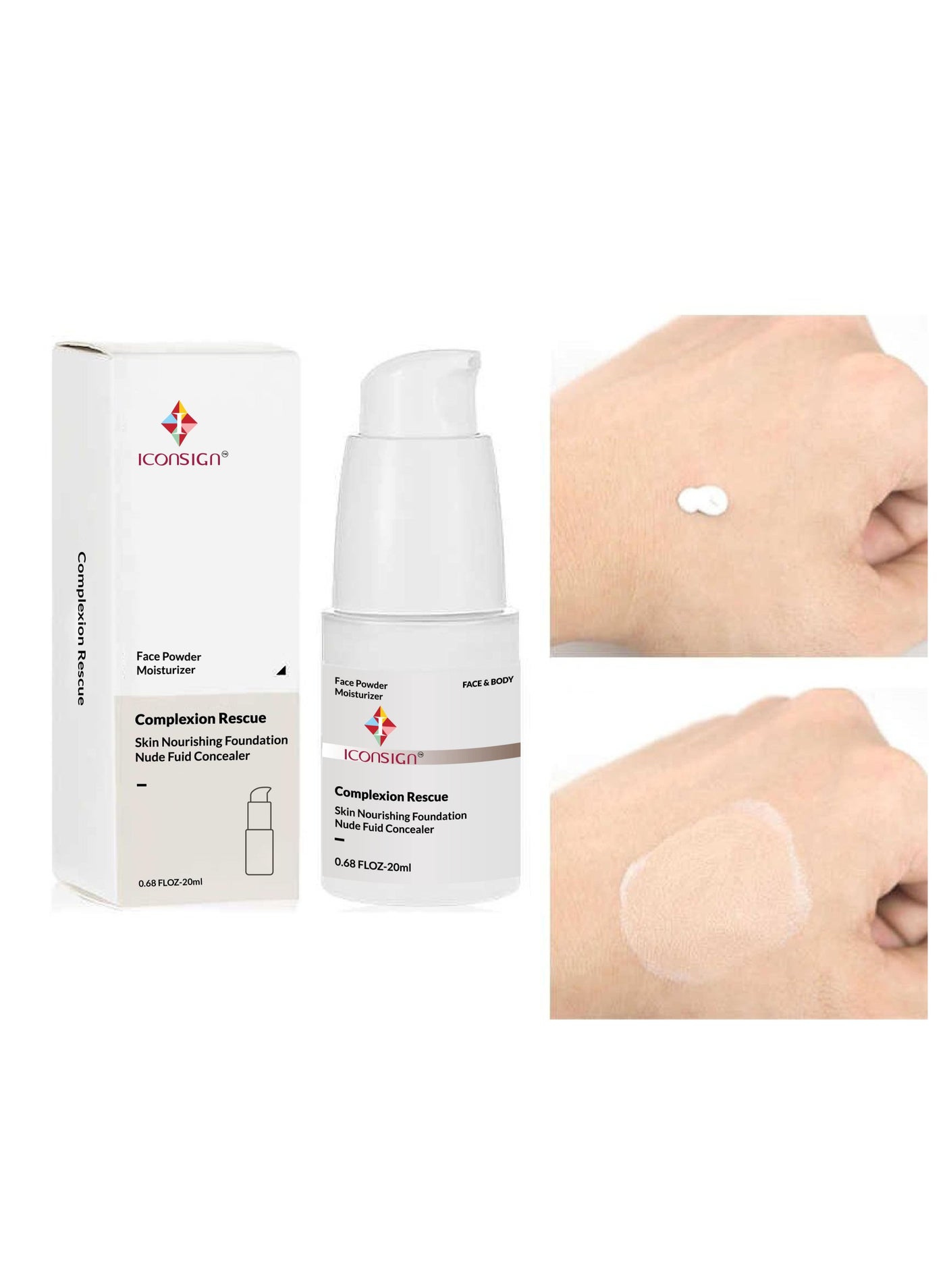 Iconsign Magic Temperature Color Changing Liquid Foundation and Whitening Concealer