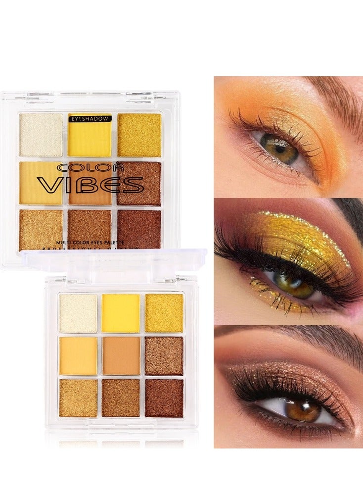 9 Colors Eyeshadow Palette, Glitter Eye shadow Makeup, Eyeshadow Shiny Sparkle Shimmer Waterproof Pallete,Glitter Eye Eyeshadow Make Up