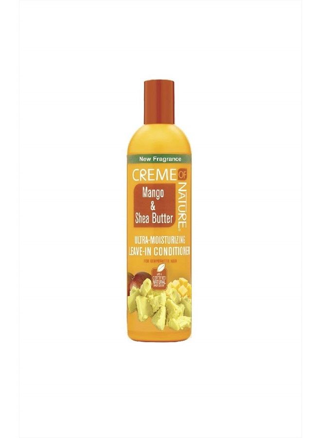Leave In Conditioner with Mango & Shea Butter, Ultra Moisturizing for Dry Dehydrated Hair, 12 Fl Oz (Pack of 1)