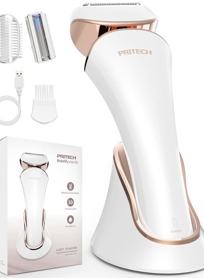Electric Shaver for Women - Cordless Ladies Shaver, Lady Razor for Legs, Arm, Underarms, Bikini, USB Rechargeable Razor Wet & Dry Waterproof Razor for Woman