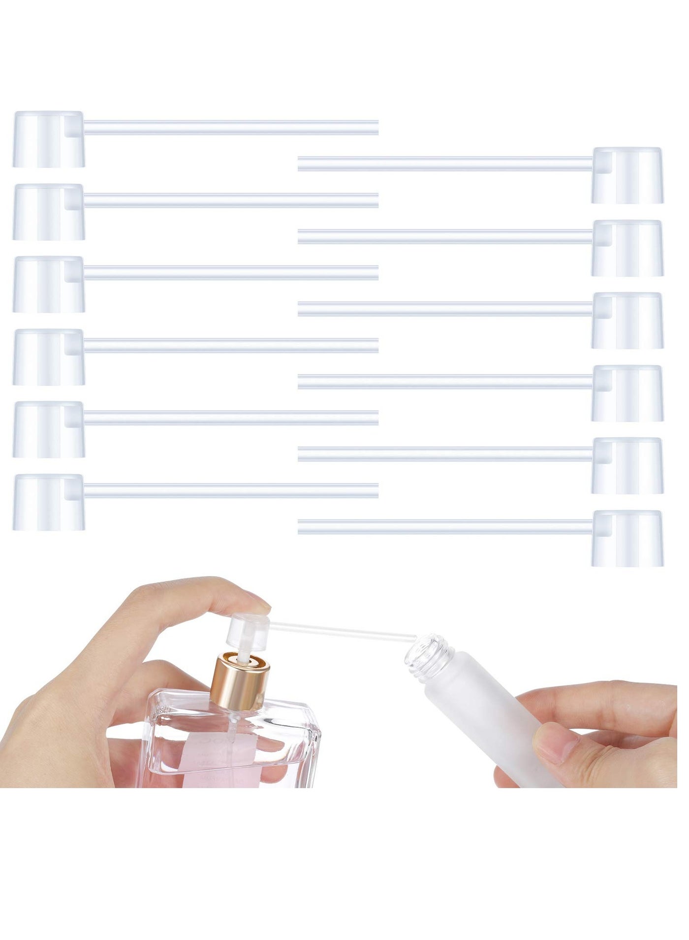 50 Packs Perfume Dispenser Pump Perfume Refill Pump Cosmetic Dispenser Pump Transfer Tool for Travel Refillable Perfume Spray Bottle